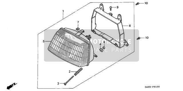 33120GAH651, Headlight Unit, Honda, 3